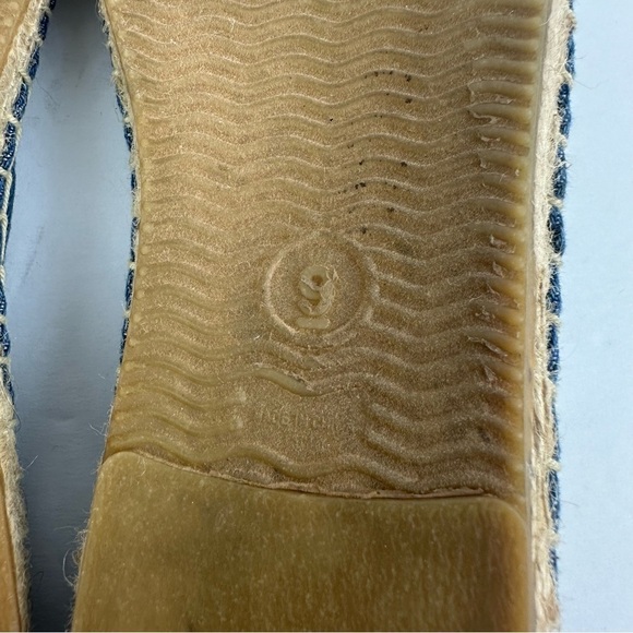 Soludos Popsicle Espadrille 9 Blue Denim Canvas Slip On Womens Shoes - Picture 6 of 8